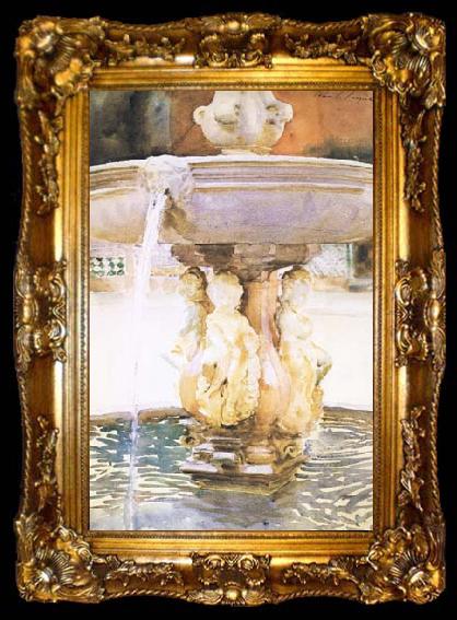 framed  John Singer Sargent Spanish Fountain (mk18), ta009-2